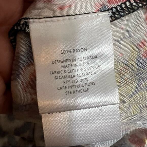 Camilla Printed Midi Jersey Dress in Leopard Animal Print Floral Sz 8 - Picture 8 of 11